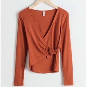 & Other Stories O-Ring Wrap Top (Size 4)